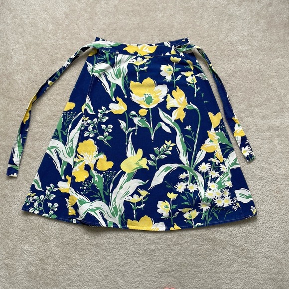 Dresses & Skirts - Vintage Katasha's Unusuals Wrap Tie A-Line Skirt Medium Floral Whimsical